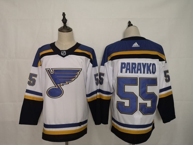 Men's St. Louis Blues Colton Parayko #55 White Breakaway Jersey